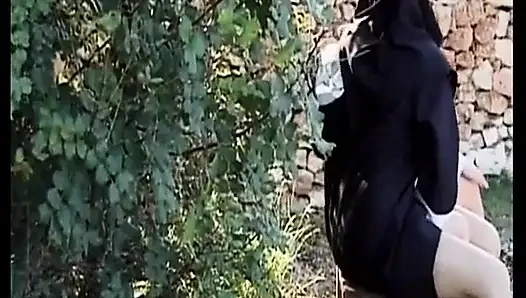 Brunette German Cougar with Naturals Gets Railed in Outdoor Orgy