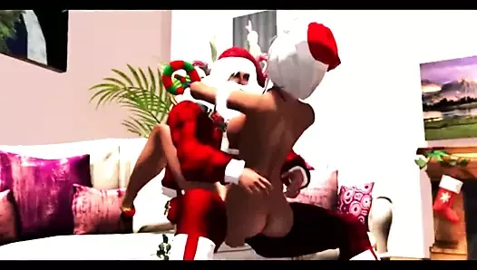 Second Life - Santa Picks Up a Stripper! Part 1