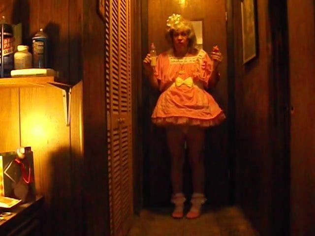 sissybabe pansy is home alone