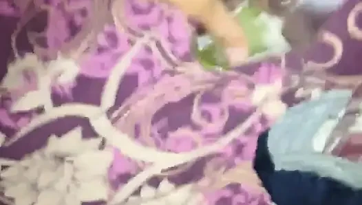 My big cock gets sucked and fucks a big tits girl in a hijab, and I cum on her face.