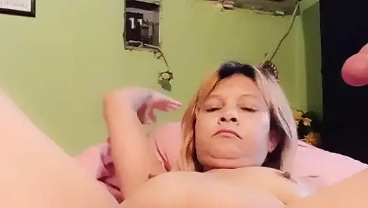 Hot blonde loves to play