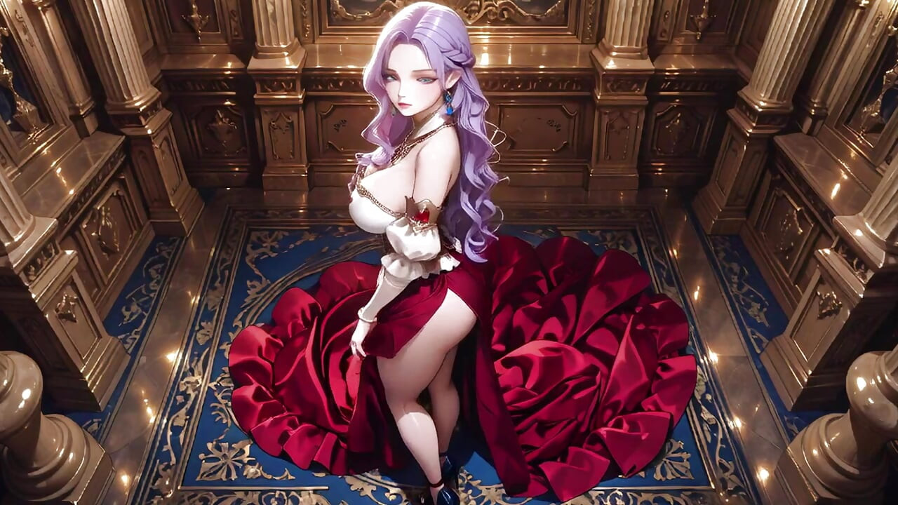 Lazy Coronation on the Golden Throne, Red & White Haute Couture is Insane!