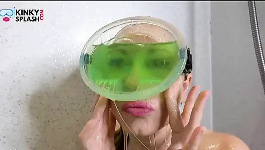 Slime Blowjob Fantasy in Dive Mask