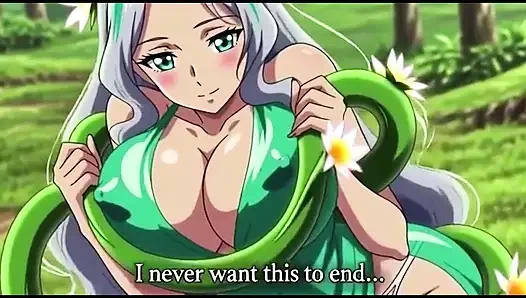 Fantasi hutan vines meremas dan pinggulnya yang besar