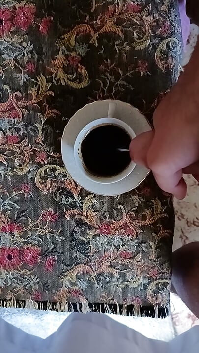 Cum in coffee