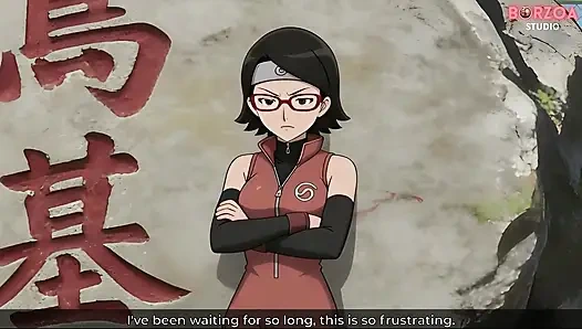 Naruto: Boruto и Sarada - глубокая хардкорная тренировка идет не так (хентай без цензуры)