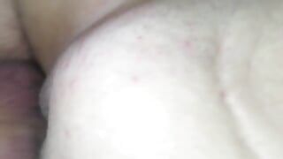 Creampie her 2 times and cum on her lips and on her nipples