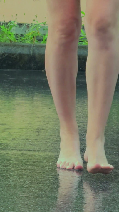 Bare Legs in the Rain