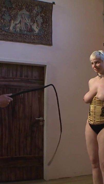 Wild BDSM clip with two German blonde girls and a guy