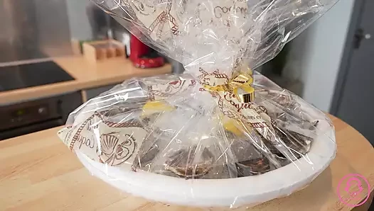 French MILF Strips, Sucks, and Rides the Delivery Cock