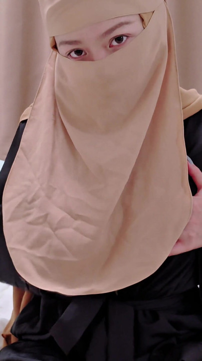 POV: Hijabi Girl Sensual Black Abaya Tease. | Clip 2