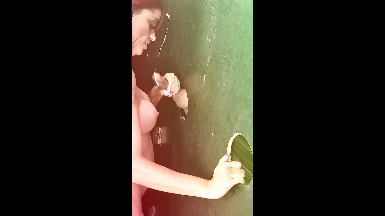 Wife Caressing and Sucking a Well-endowed Interracial Penis