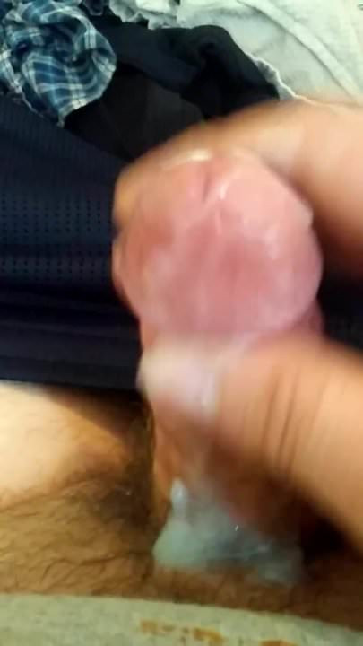 Cumming hard jerking cock