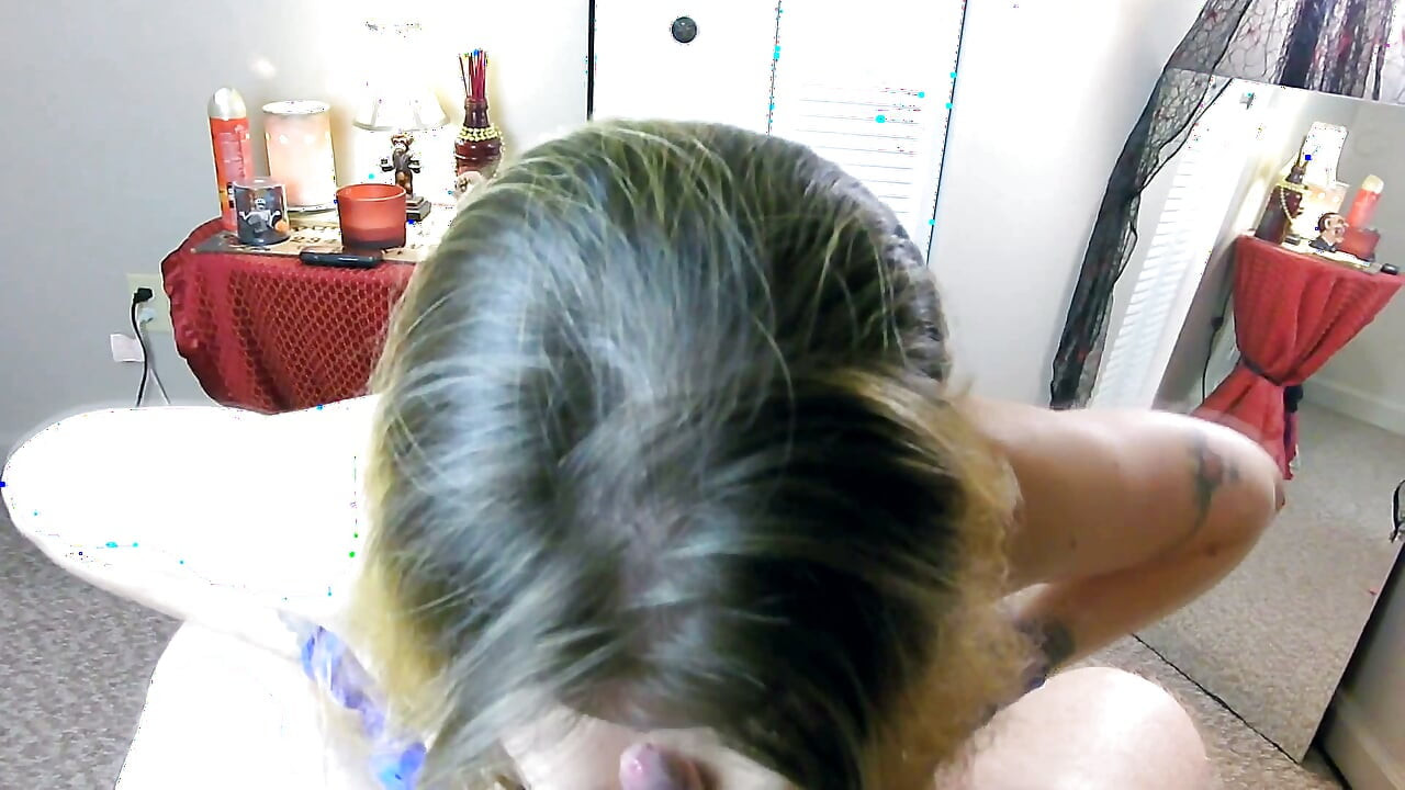 Satin Gloves Step-mom Blowjob & Titfuck