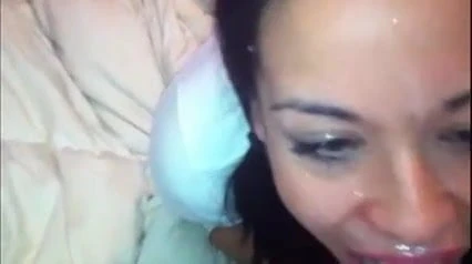 Huge load on her face