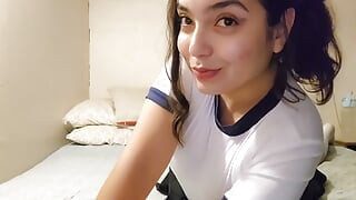 Sexy Horny Girl Masturbates with Dildo - Amateur