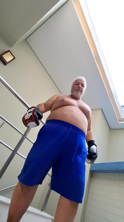 POV Stepdaddy Boss Boxer Training Session