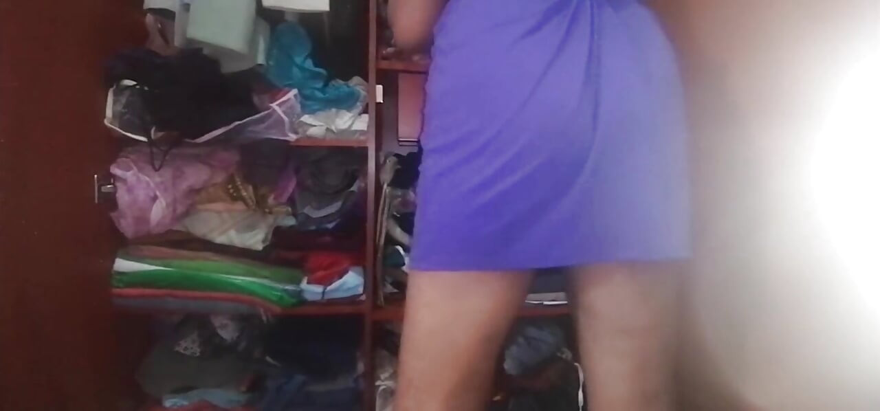 ep10 Desi stepmom found cam of stepson and she strips him to see Pussy Show Begins Laying on the bed starts her boobs job sed