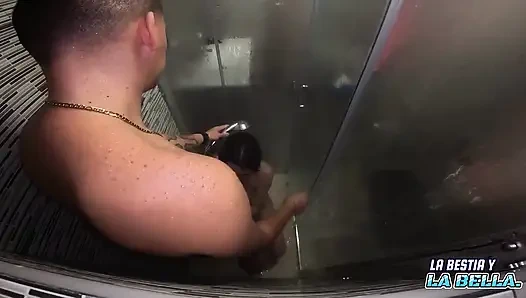 Anal Sex in the Shower with Beautiful Colombian Girl