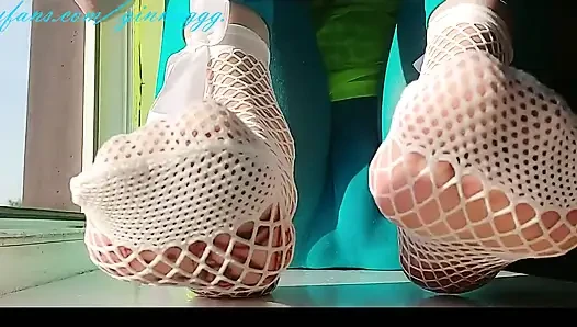 Foot Massage Wet Feet Slippery Toes Light Foot Strokes Beautiful Nails Pedicure Sexy Ginnagg