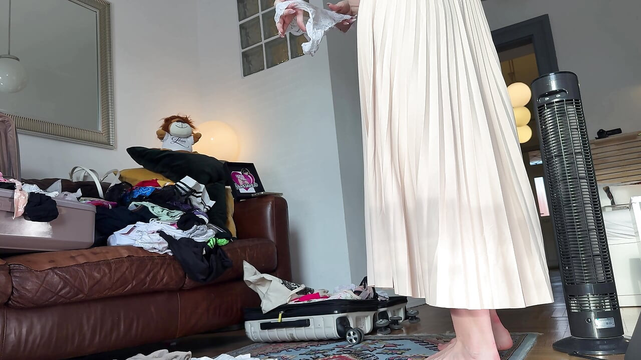 Sexy and Horny All Natural Beautiful Tits MILF Does a Try on Haul for Short Skirts