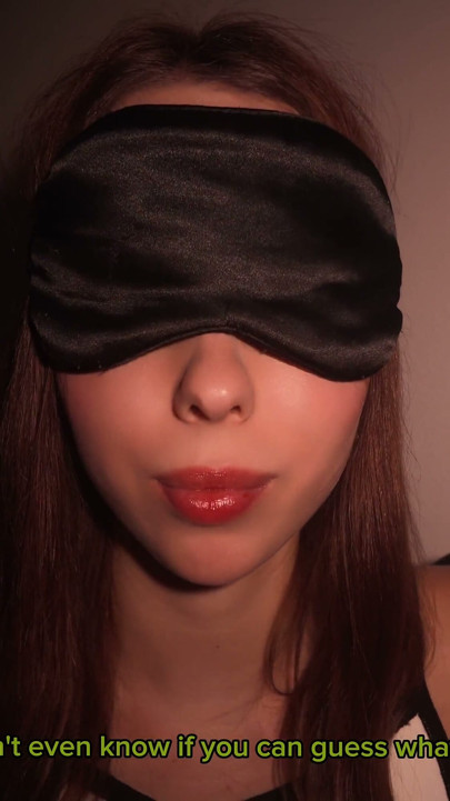 Blindfolded Step Sis Lets Stepbro Finish the Game Inside Her