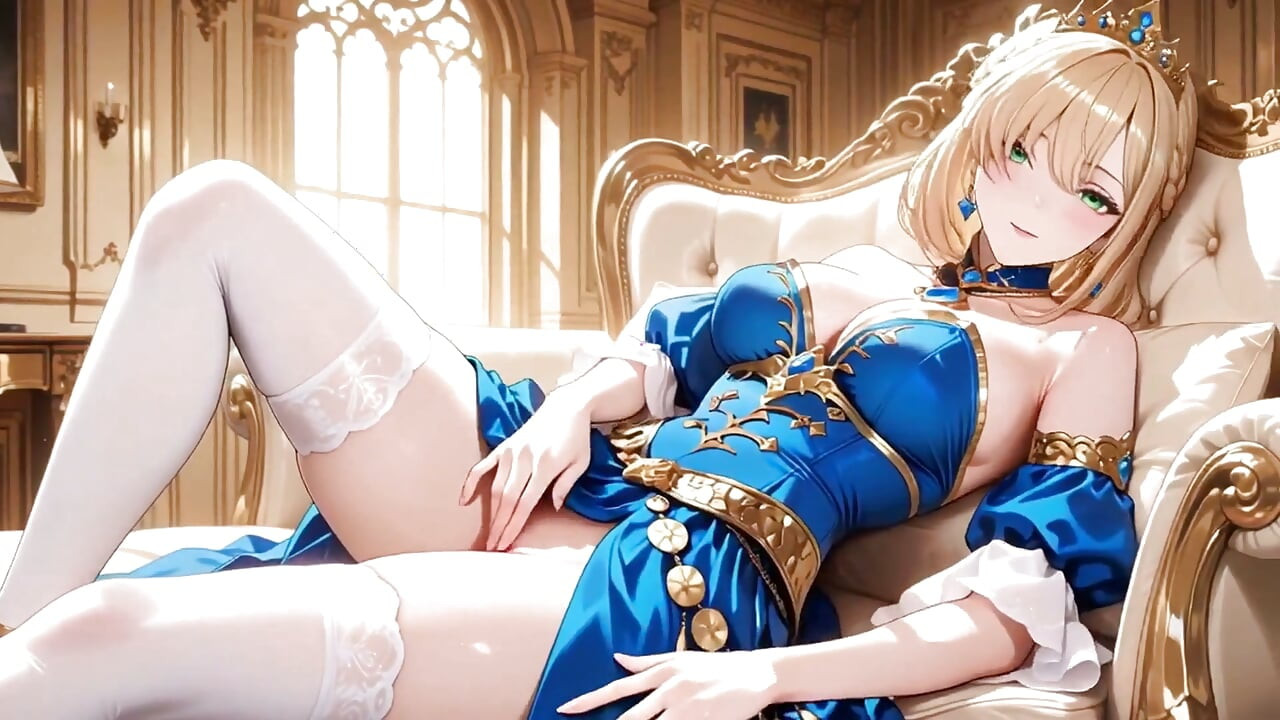 침묵에서 영광에 이르기까지 무릎을 꿇고 있는 푸른 가운, 레드 카펫. 누가이 Regal 애타게 처리 할 수 있습니까?