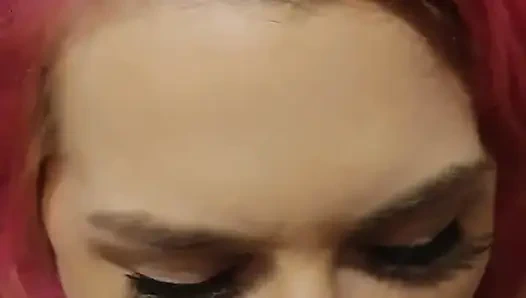 Sloppy Wet & Messy Hairjob with Cum in Hair