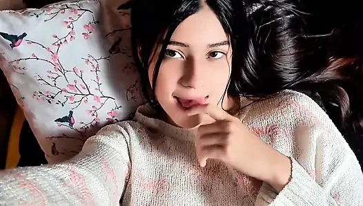 Ich berührte mich selbst, bis das ganze Blatt nass war