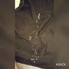 Nice thick cumshot onto black towel