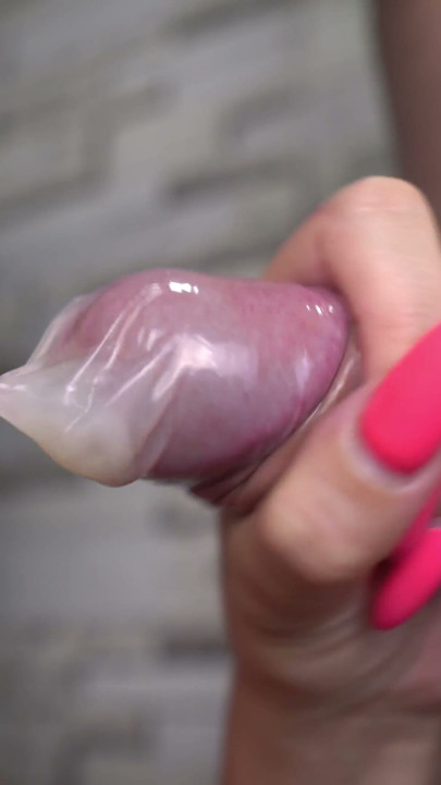 Close-up blowjob condom - Pulsing Cock | Clip 3