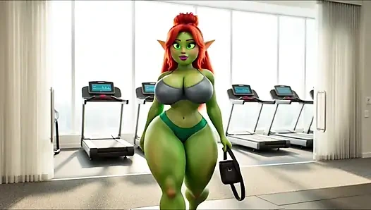 Green Elf’s Sexy Gym Day – Workout, Sweat & Cozy Recovery