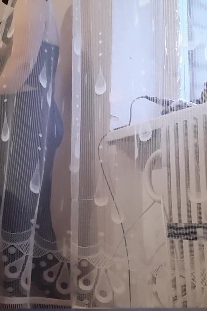 Hot MILF Masturbates Behind the Curtain at Work