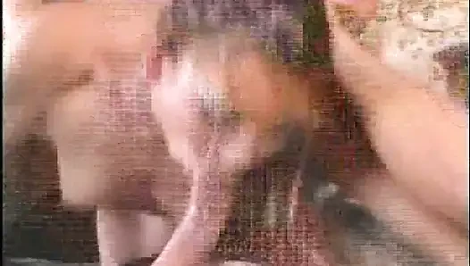 Asian Slut Fucks Two Cocks