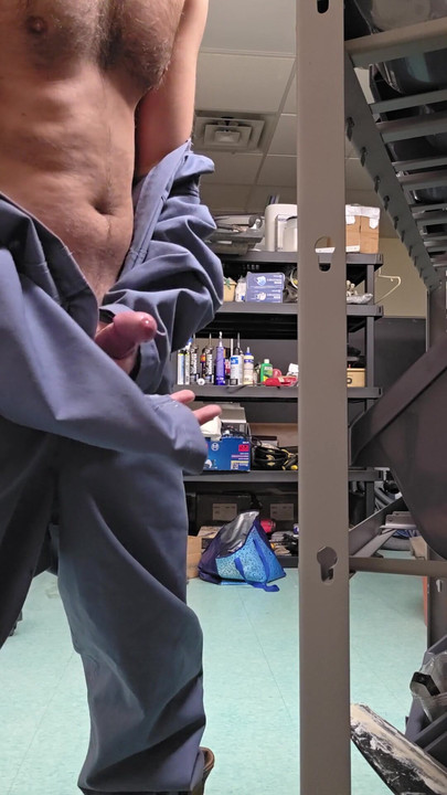 Caught coworker jerking off and cumming a thick white load | Clip 2