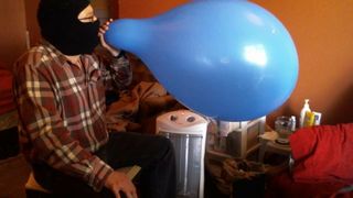 Blow Jack cum pop grote blauwe ballon - retro - Balloonbanger