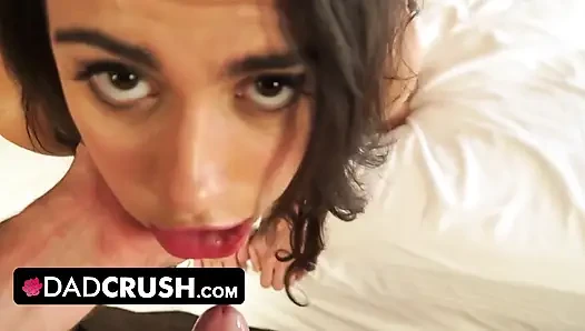 DadCrush - naughty raven-haired babe skipped class and gets her wet pussy fingerfucked