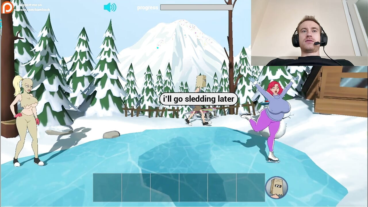 Fuckerman Winter Lovers - Fucked Juicy Woman In Game