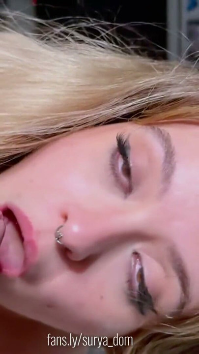Hot blonde stepsister loves to make deep throat and be degraded | Clip 1