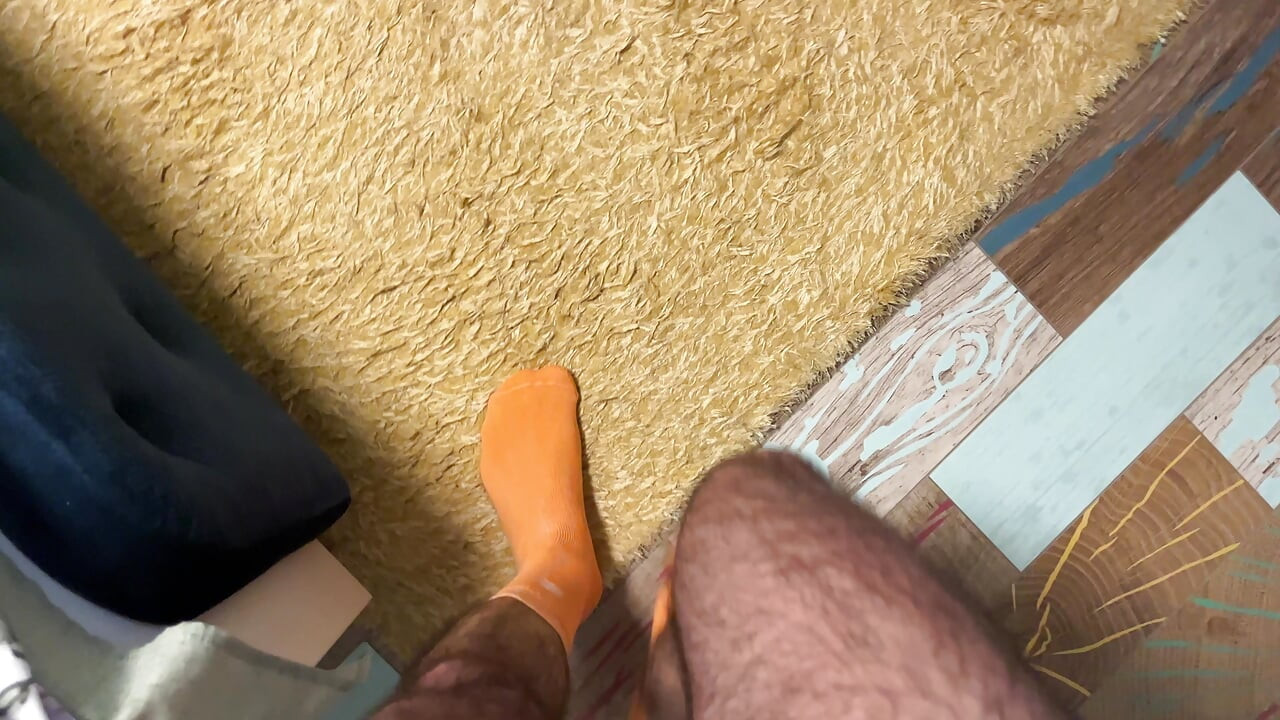 Earl Smile - Bold Orange Socks with White Stripe Details