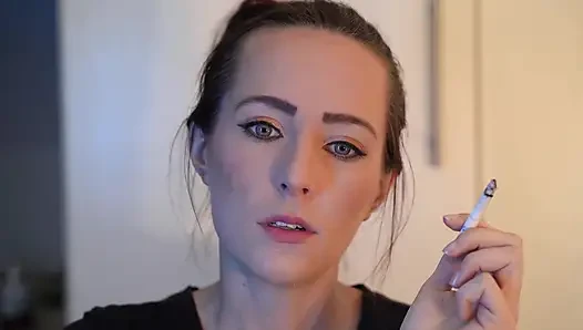 Sensual Close up Smoking with Petite Girl