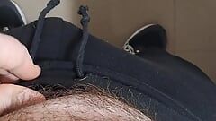 hairy fucking guy ok with his dick pulled through his pants