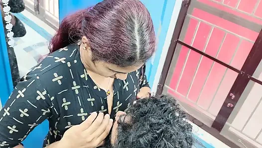 Heiße lippensperre mit zungenkuss