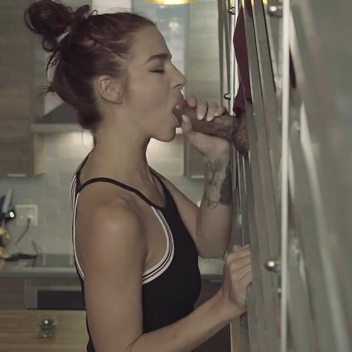 Stairwell Glory Hole BJ Facial Swallow