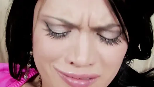 Pussies Party Scene 3: Beautiful Brunette in Lingerie Inserts Her Fingers Through Her Panties