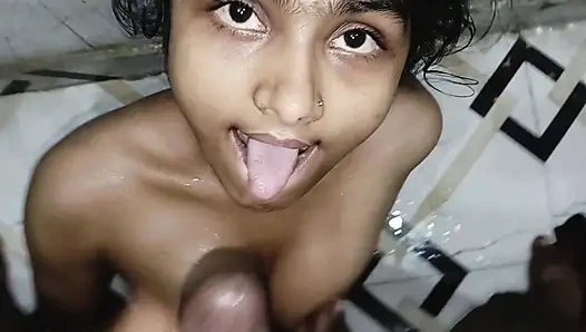 Beautiful Indian Girl Floor Cleaning Leads to Steamy Massage & Cum Play