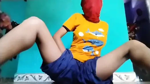 Indian beautifull girl doing fingering in home