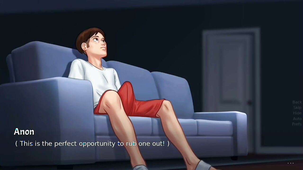 Landlady Catches Student Jerking Off, Then Rubs His Huge Cock - summertime saga gameplay part 1