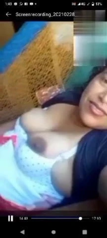 Busty naughty girl shows boobs to bf