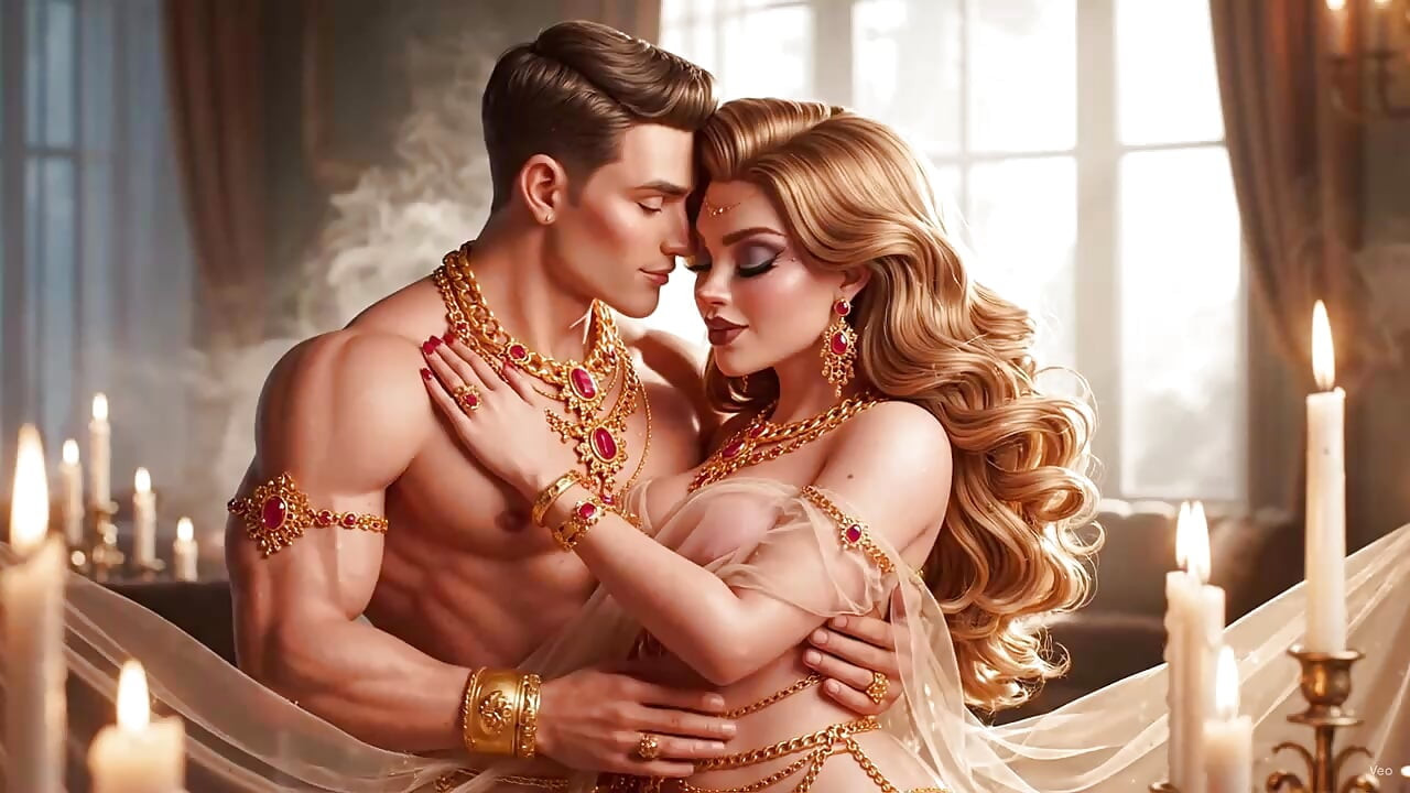 Besos indios extremos en primer plano - joyería de oro Mein sexy chica india aur guapo chico ki en plena noche romántica